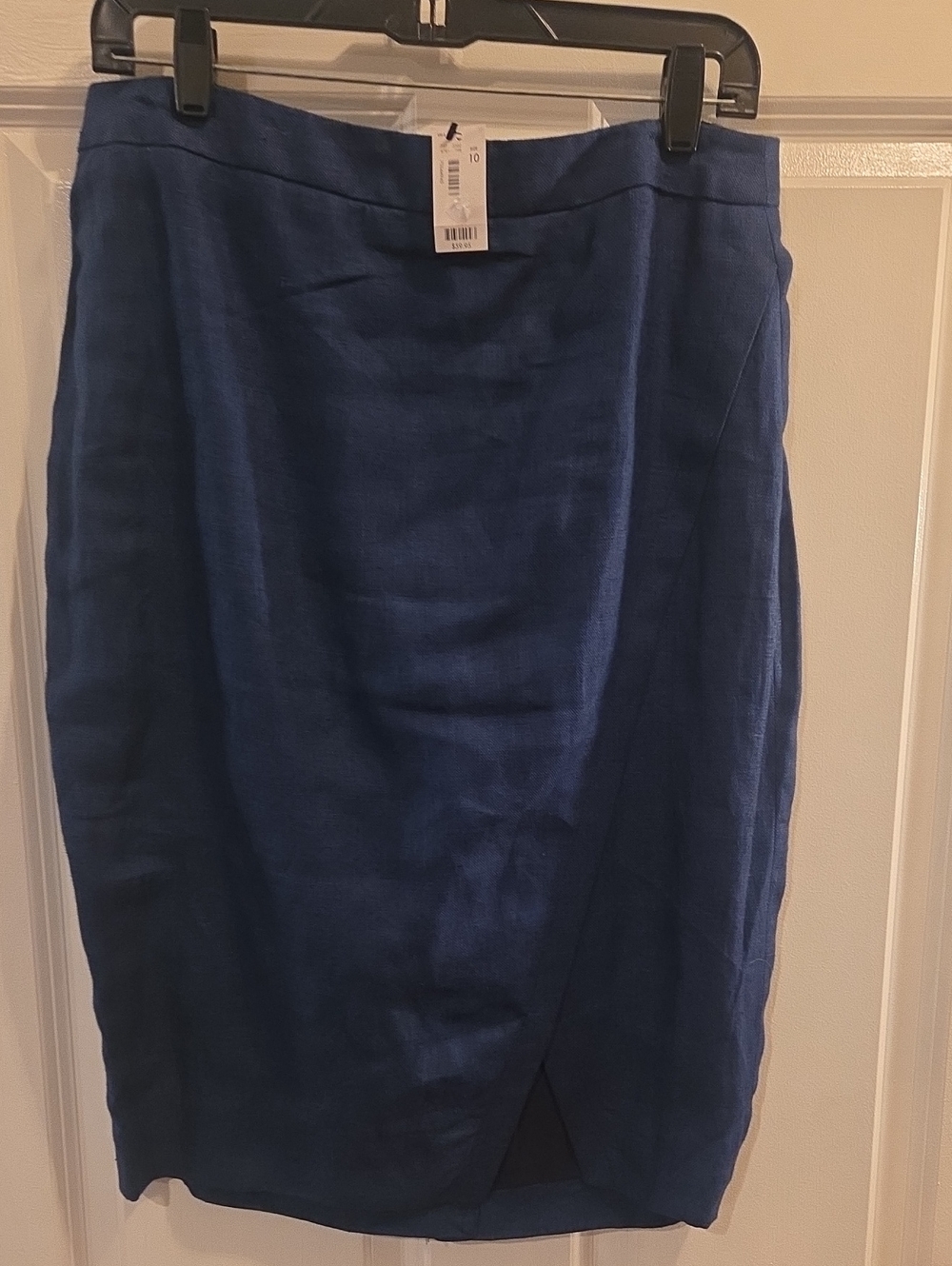 The Limited Royal Blue Pencil Skirt with Front Wrap Detail